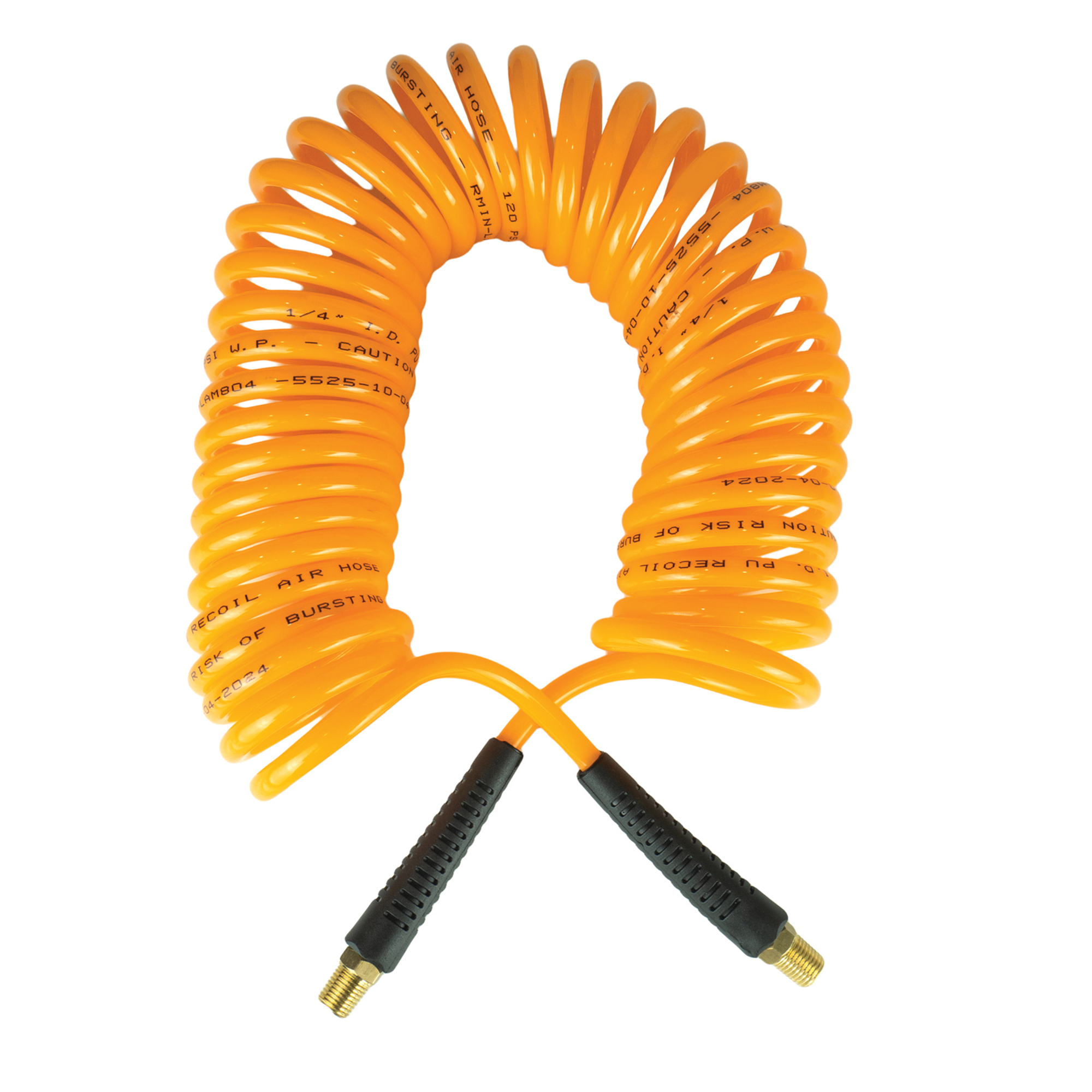 Avagard, PU Recoil Air Hose Assembly 1/4in.x25ft., Hose Diameter 1/4 in, Hose Length 25 ft, Model# AVGPUR1425